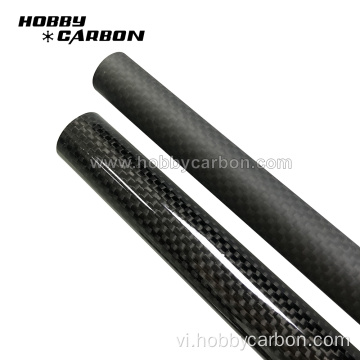 Ống sợi carbon bóng được bọc OEM